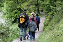 family hiking